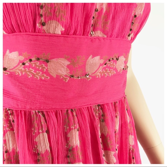 J. Crew Floral Beaded Strapless Banded Waist Dress - Picture 5 of 6